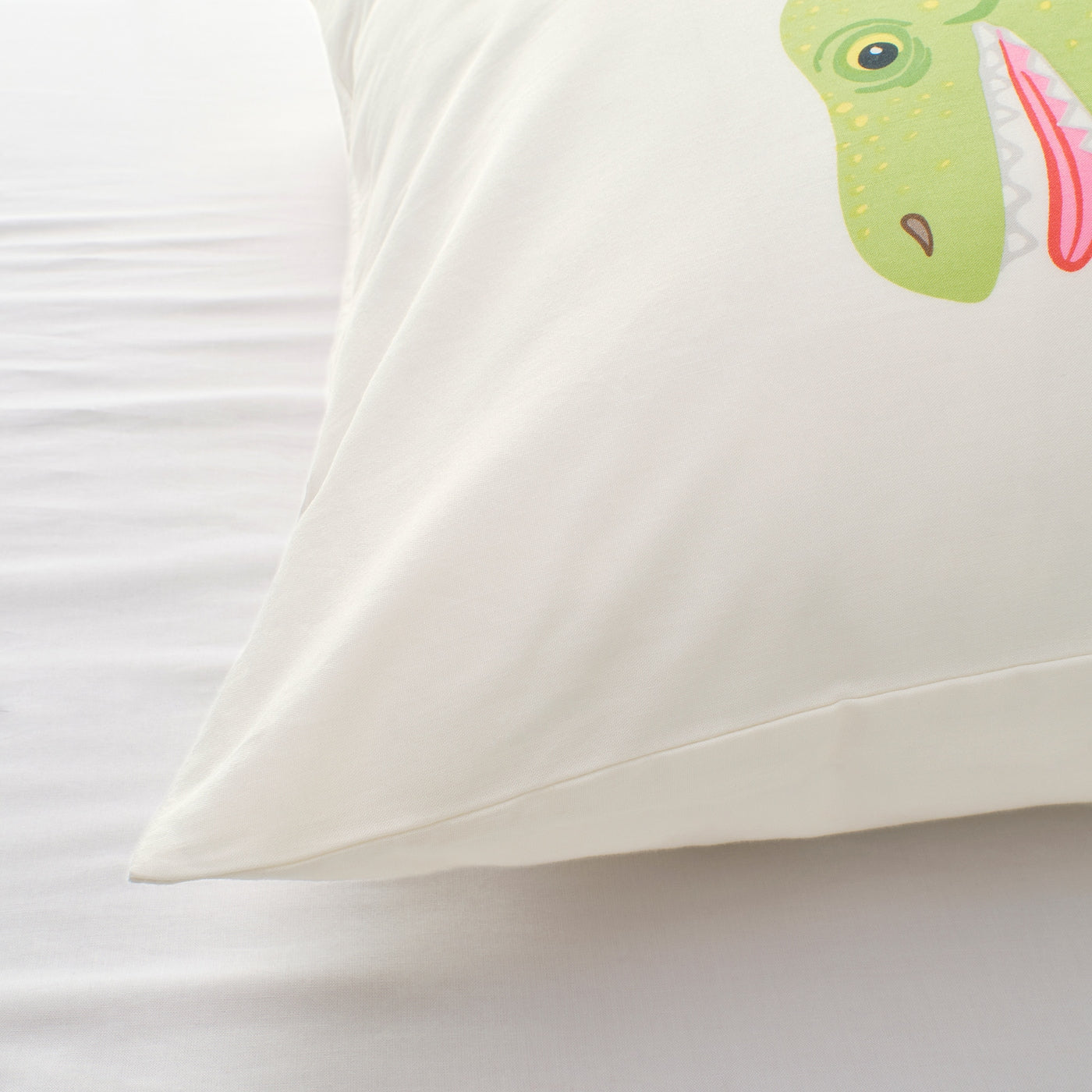 JÄTTELIK Duvet cover and pillowcase, Dinosaurs/white, 150x200/50x80 cm