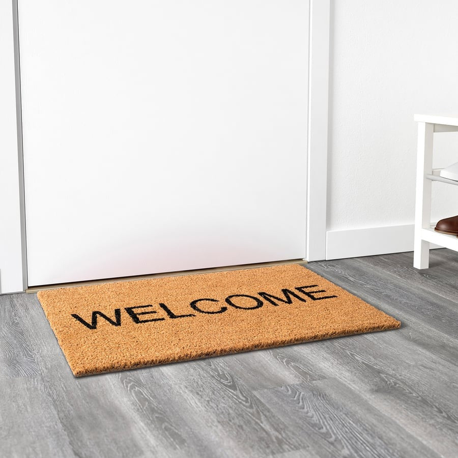 JANDERUP Door mat, natural/black, 40x70 cm
