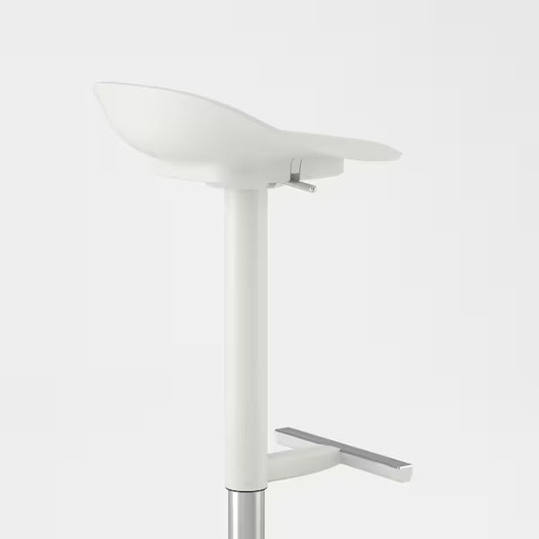 JANINGE Bar stool, white, 76 cm