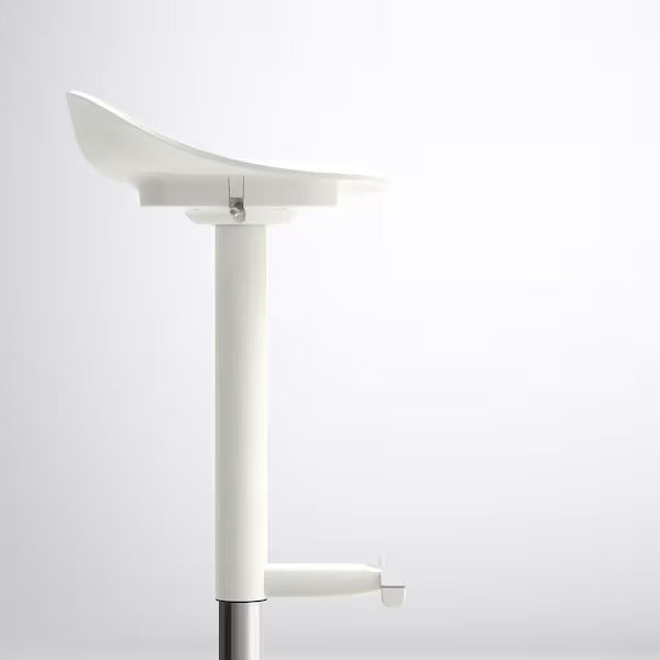 JANINGE Bar stool, white, 76 cm