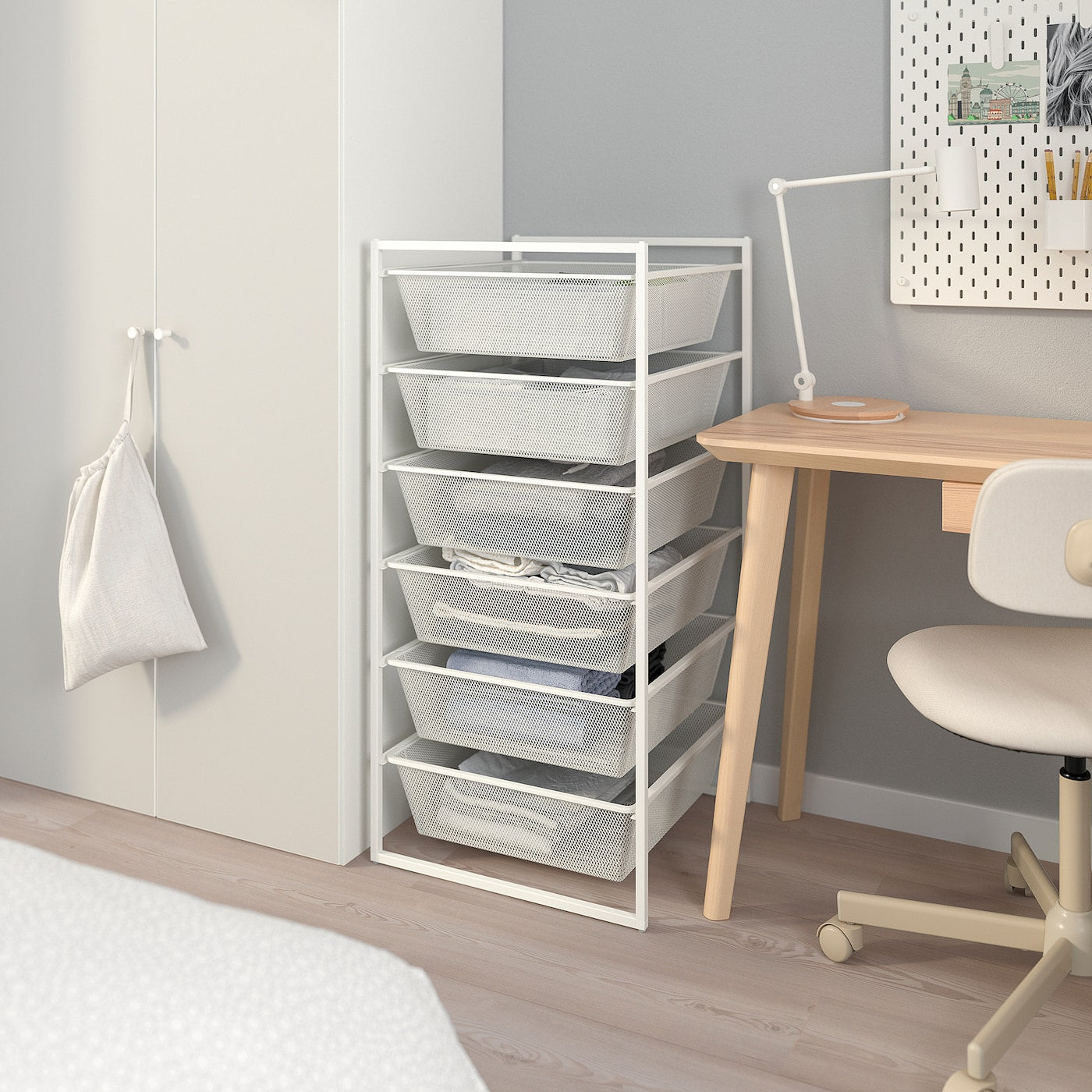 JONAXEL Storage combination, white, 50x51x104 cm