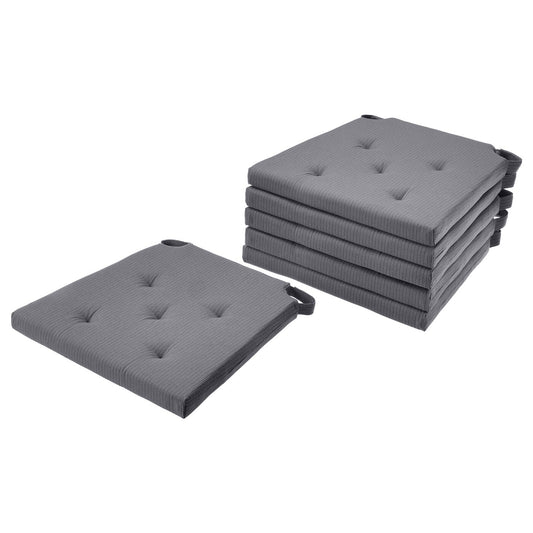 JUSTINA Chair pad, grey, 42/35x40x4 cm