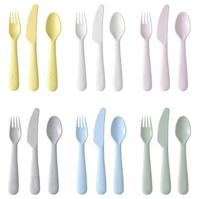 KALAS 18-piece cutlery set, mixed colours