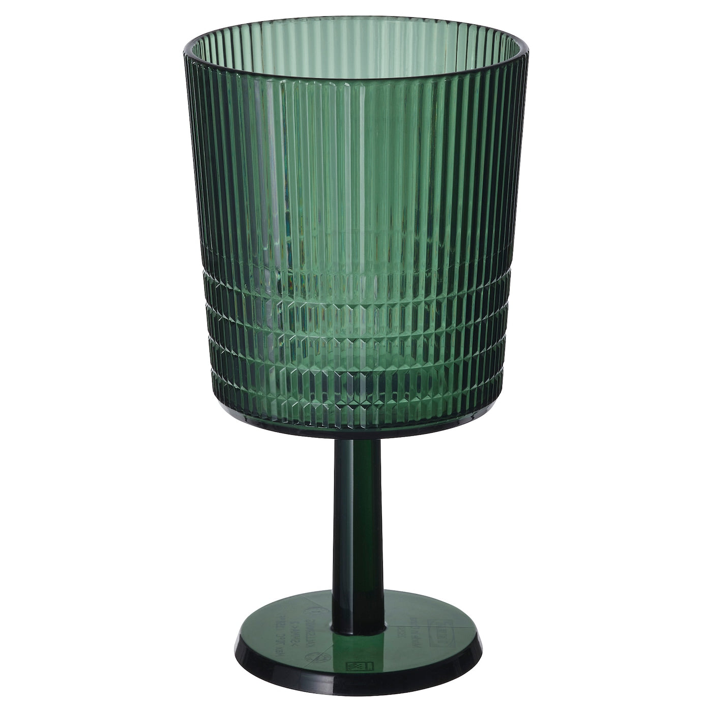 KALLSINNIG Wine glass, plastic green, 32 cl