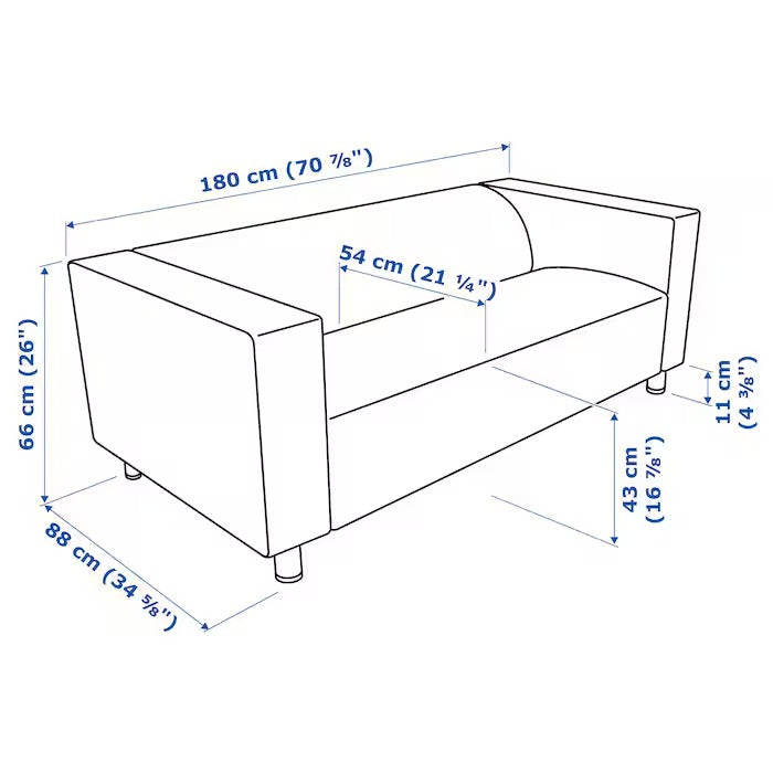 KLIPPAN 2-seat sofa, Vissle grey