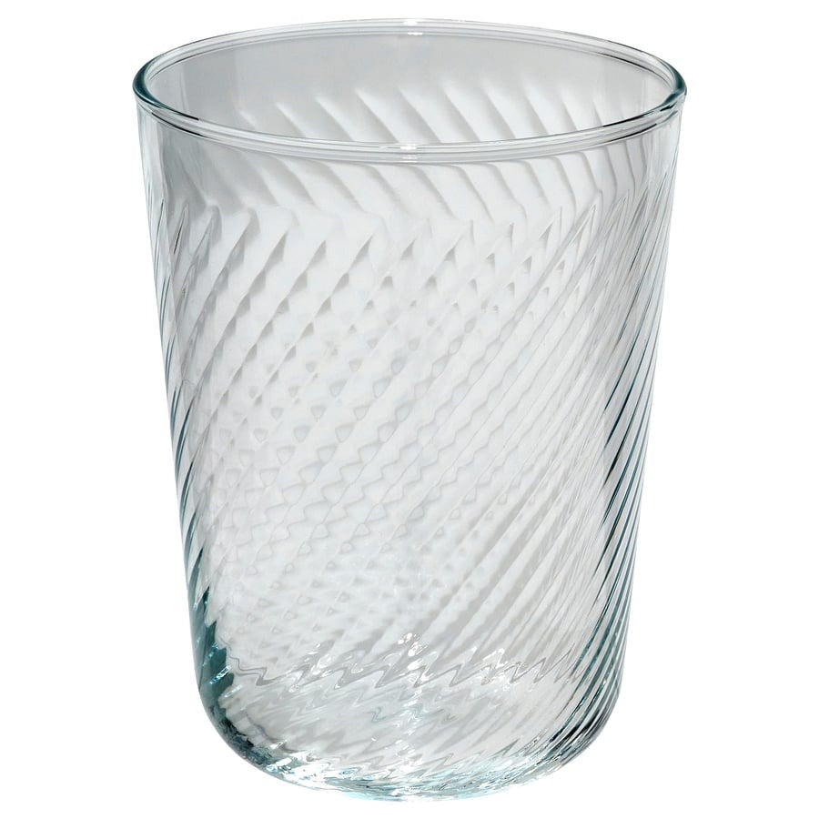 KLIPPLAX Glass, striped pink, 25 cl