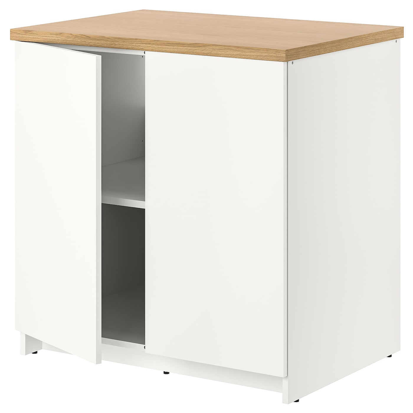 KNOXHULT Base cabinet with doors, white, 80x85 cm