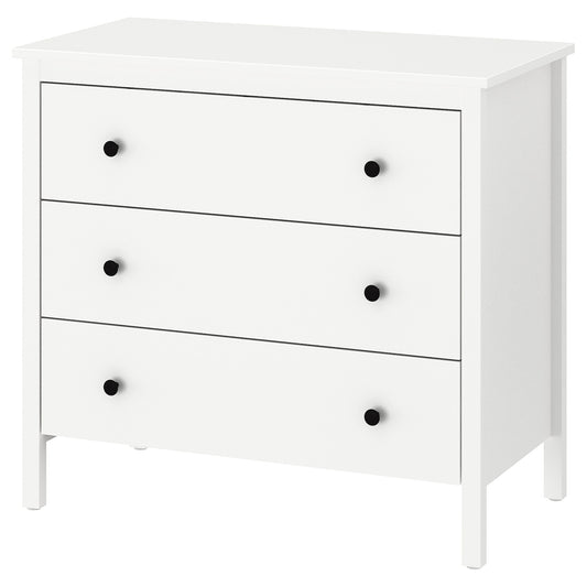 KOPPANG Chest of 3 drawers, white, 90x83 cm