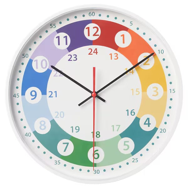 KORVTRÄD Wall clock, multicolour, 28 cm