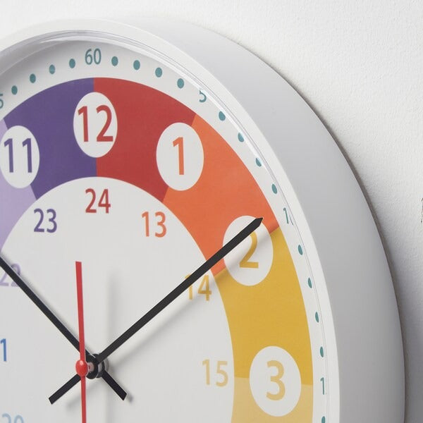 KORVTRÄD Wall clock, multicolour, 28 cm