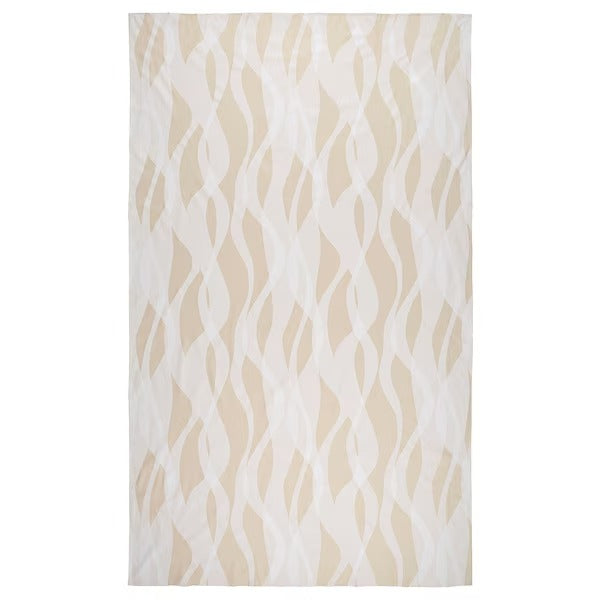 New KRUSTISTEL Tablecloth, patterned/white light beige, 145x240 cm