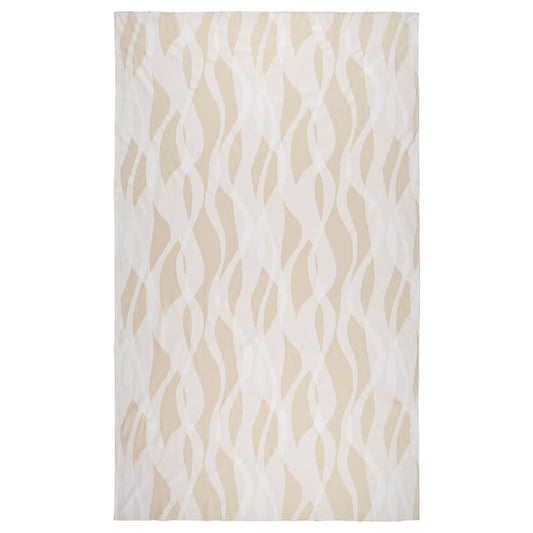 New KRUSTISTEL Tablecloth, patterned/white light beige, 145x240 cm