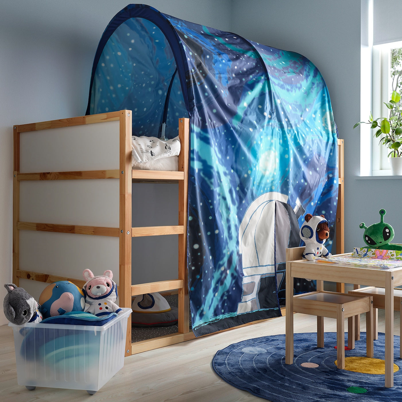 KURA Bed tent, space/blue