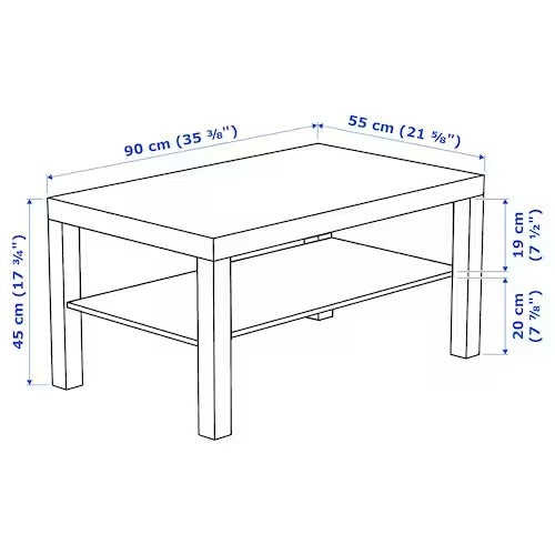 LACK Coffee table, white, 90x55 cm