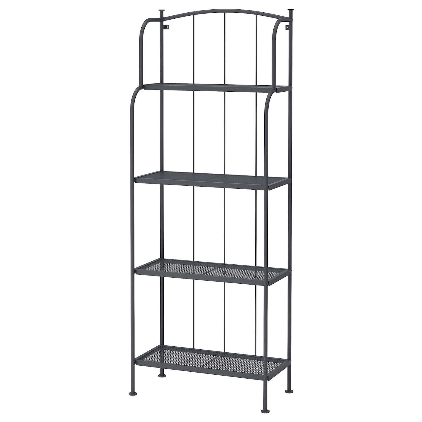 LÄCKÖ Shelving unit, outdoor, grey, 61x160 cm