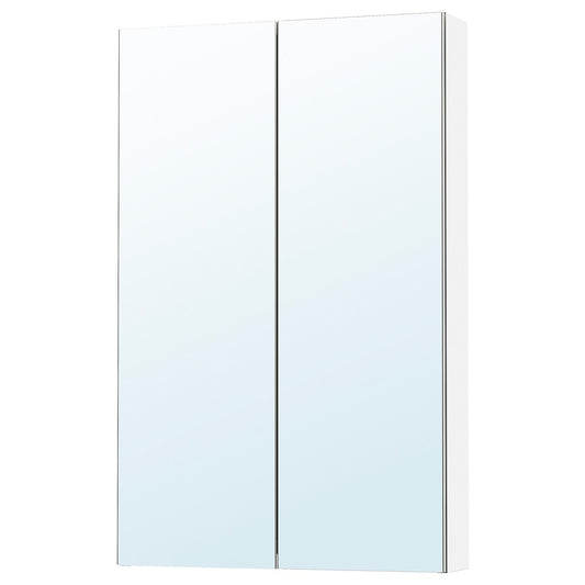 LETTAN Mirror cabinet with doors, mirror effect/mirror glass, 60x15x95 cm