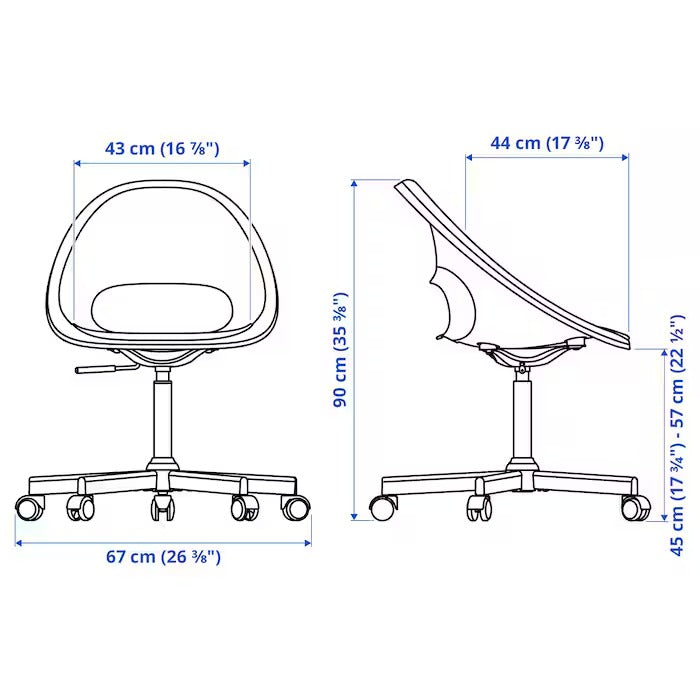 LOBERGET / MALSKÄR Swivel chair, white