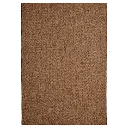 LYDERSHOLM Rug flatwoven, in/outdoor, medium brown, 200x300 cm