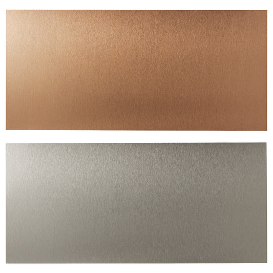 LYSEKIL Wall panel, double sided brushed copper effect/stainless steel, 119.6x55 cm