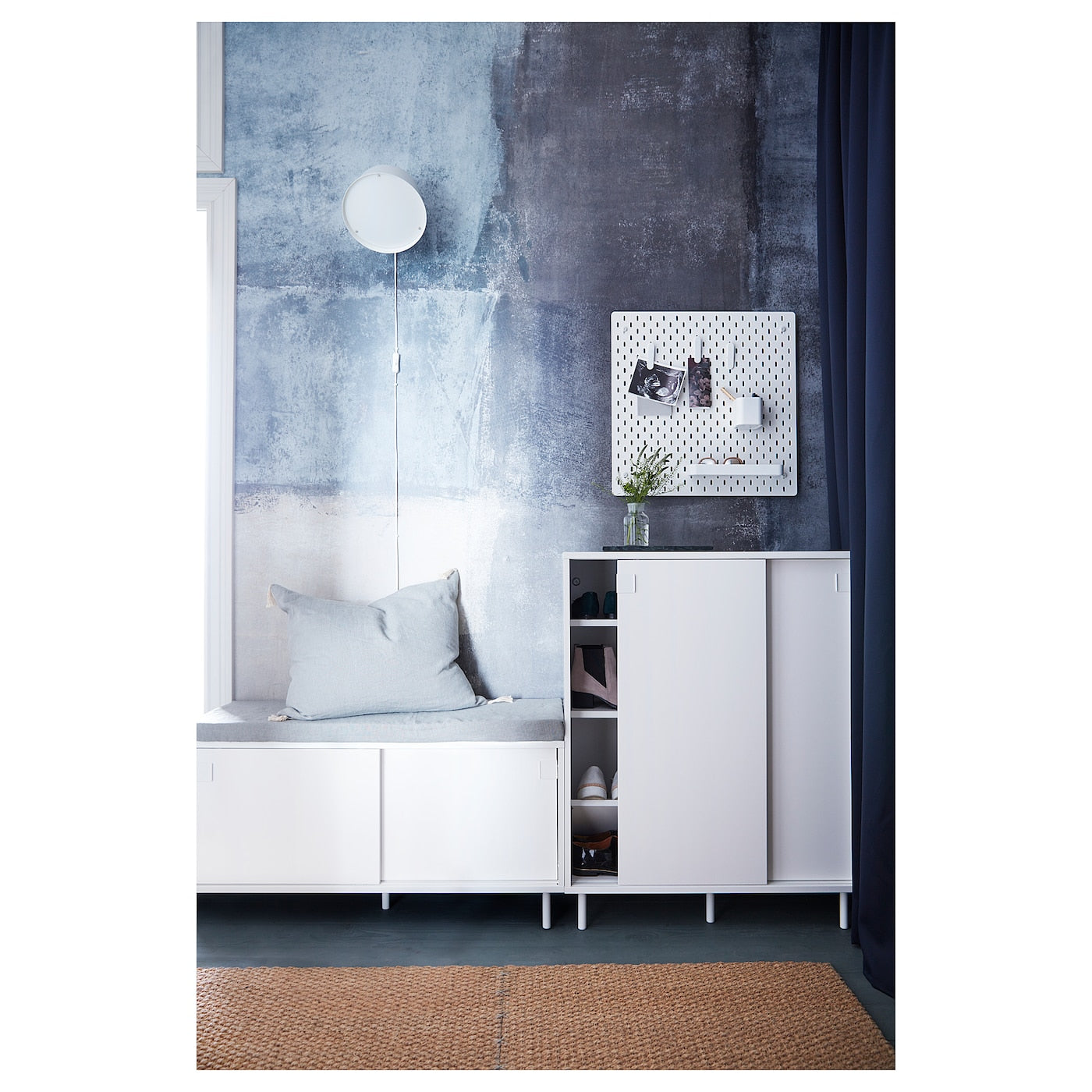 MACKAPÄR Shoe cabinet/storage, white, 80x35x102 cm