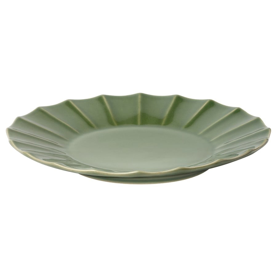 MÄVINN Plate, green, 24 cm