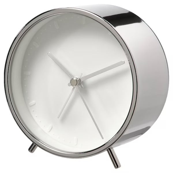 MALLHOPPA Alarm clock, silver-colour, 11 cm