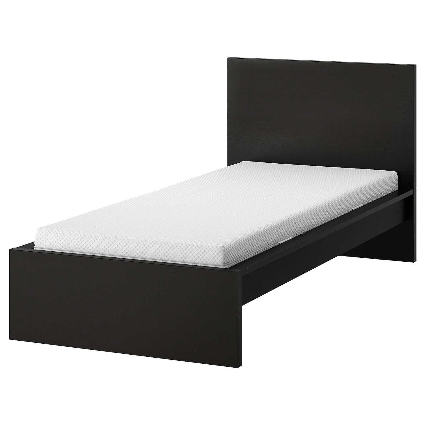 MALM Bed frame with mattress, white/Åbygda firm, 90x200 cm