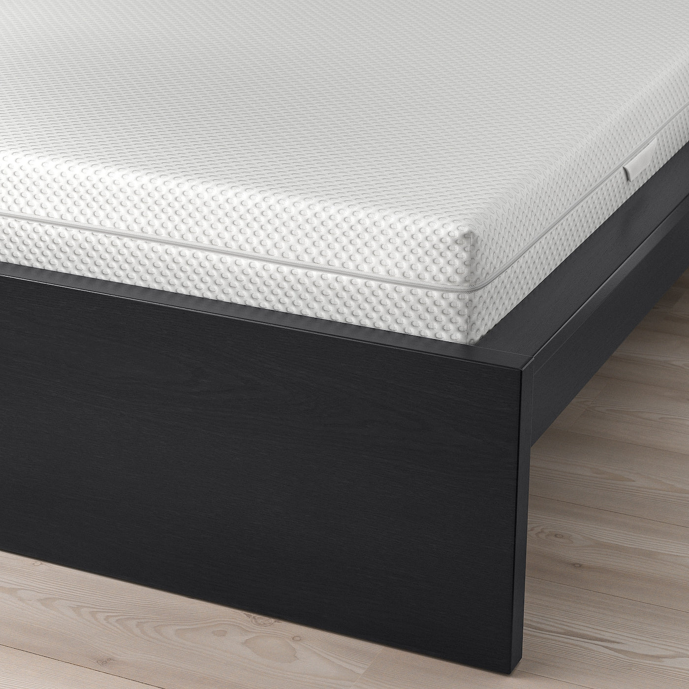 MALM Bed frame with mattress, white/Åbygda firm, 90x200 cm