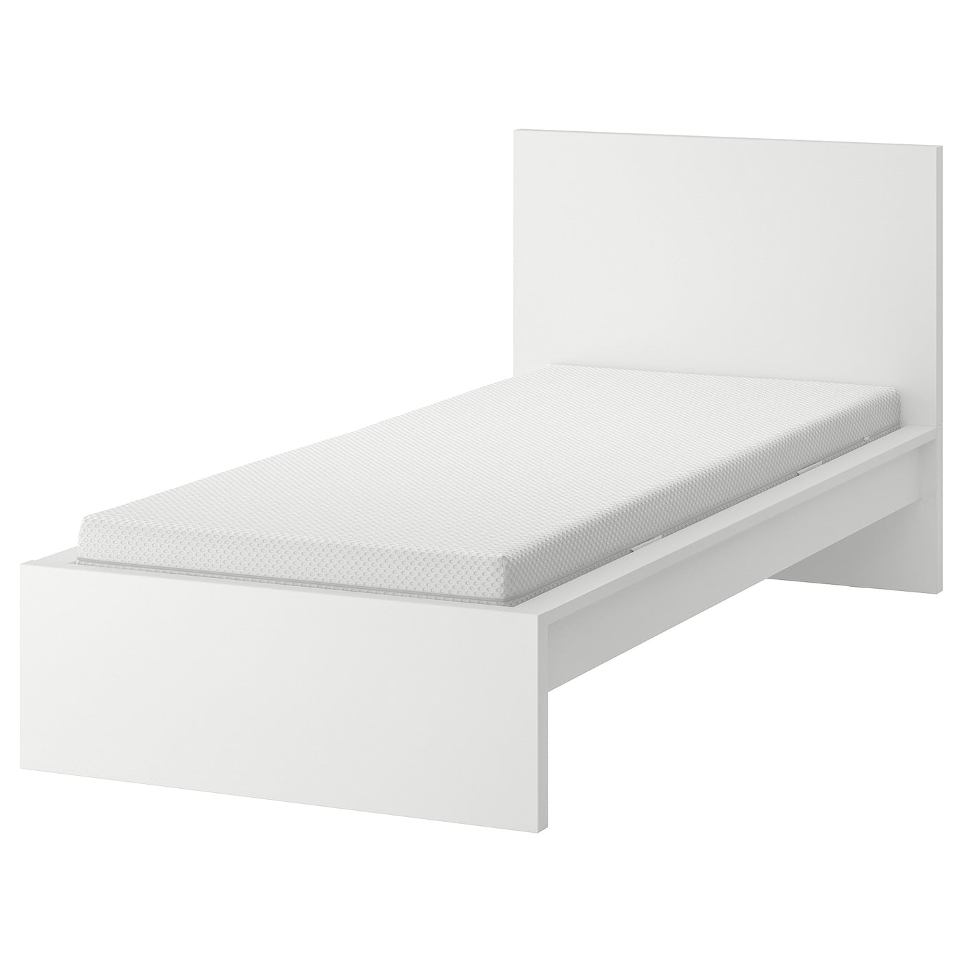 MALM Bed frame with mattress, white/Åbygda firm, 90x200 cm