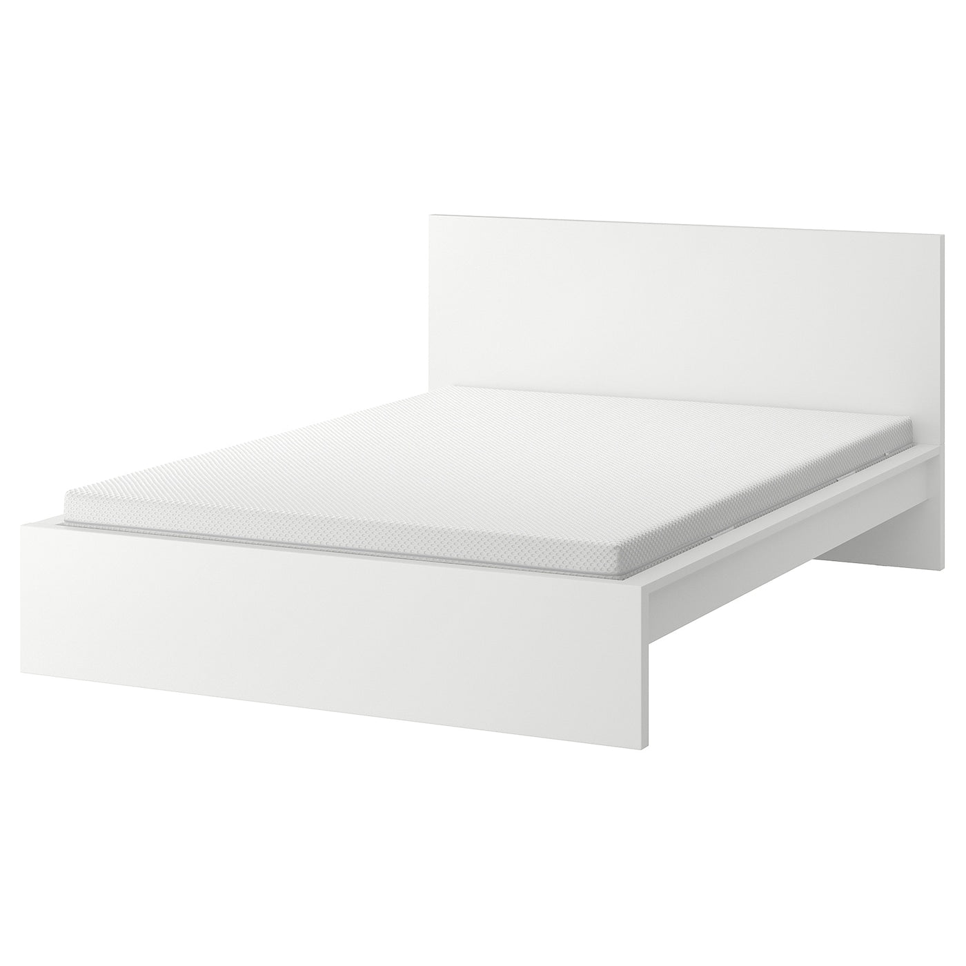 MALM Bed frame with mattress, white/Åbygda firm, 90x200 cm