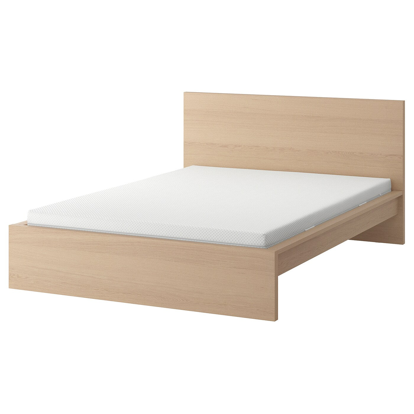 MALM Bed frame with mattress, white/Åbygda firm, 90x200 cm