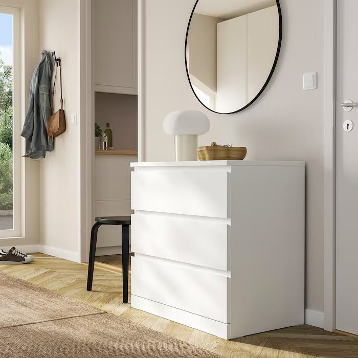 MALM Chest of 3 drawers, white, 80x78 cm Simple Lifestyle Myanmar MALM Chest of 3 drawers, white, 80x78 cm Simple Lifestyle Myanmar