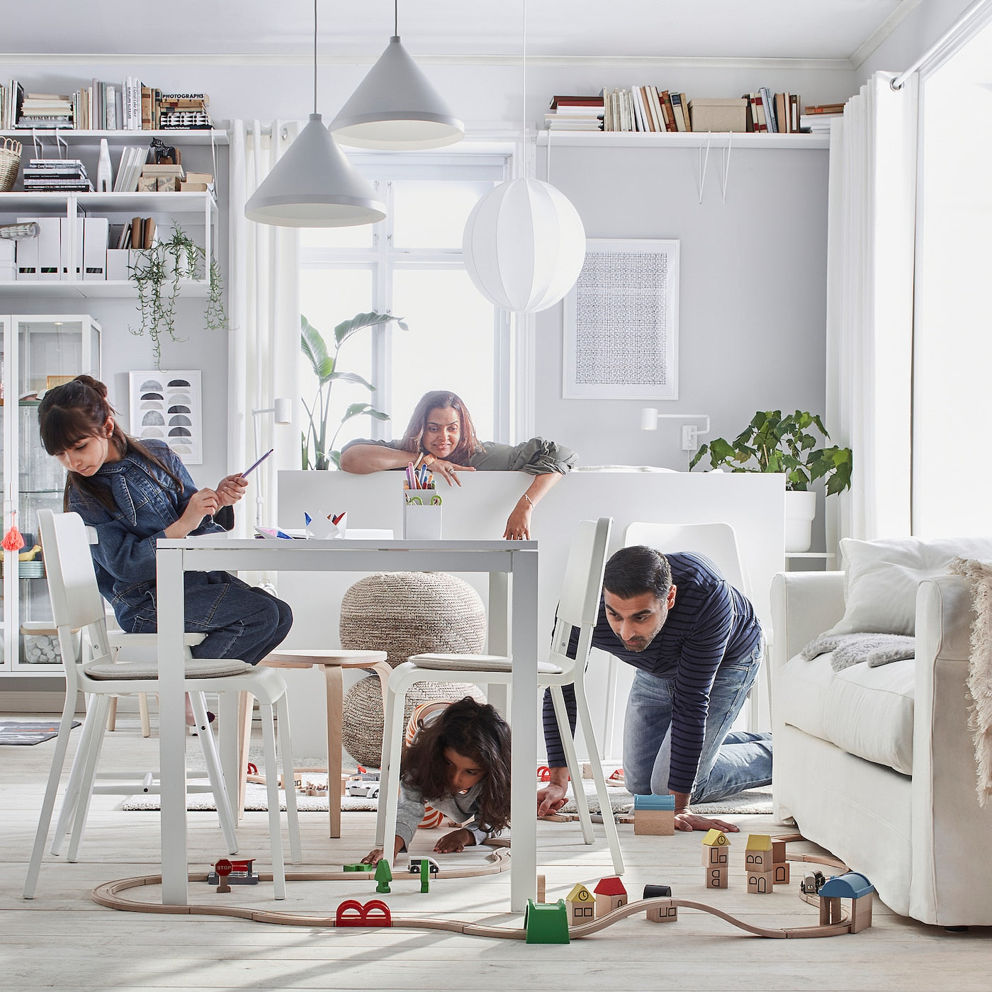 MELLTORP Table, white, 125x75 cm