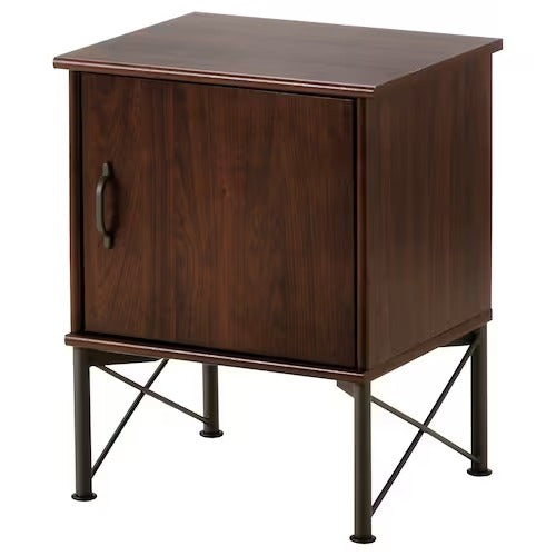 MUSKEN Bedside table, brown, 45x58 cm