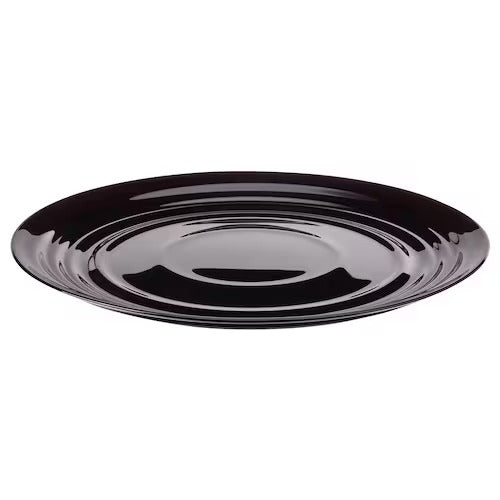 NÄTBARB Plate, black, 24 cm