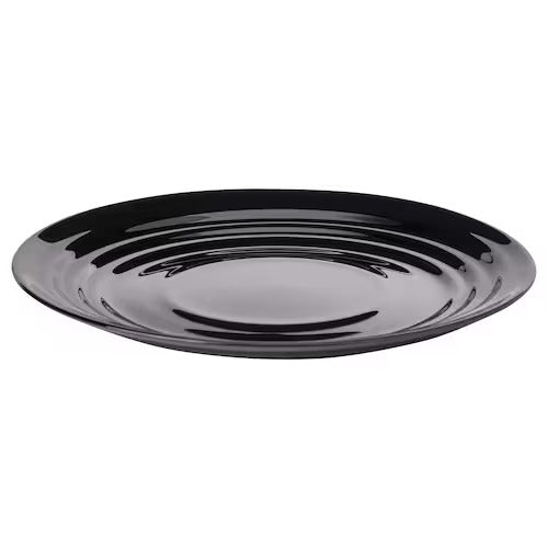 NÄTBARB Side plate, black, 19 cm