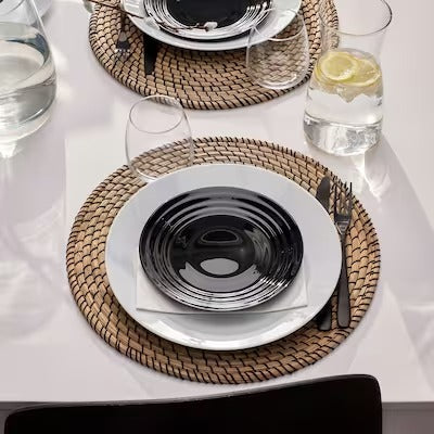 NÄTBARB Side plate, black, 19 cm