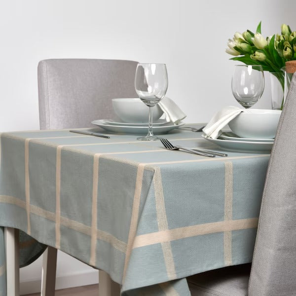 NISSÖGA Tablecloth, grey, 145x240 cm