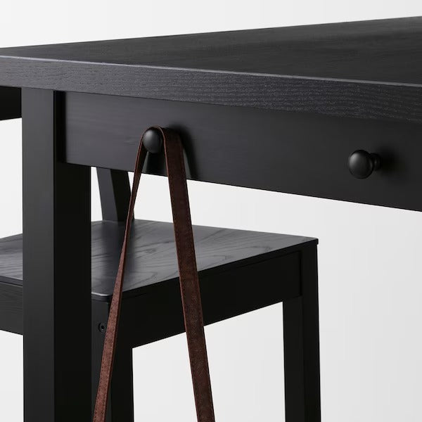 NORDVIKEN Bar table, black, 140x80x105 cm