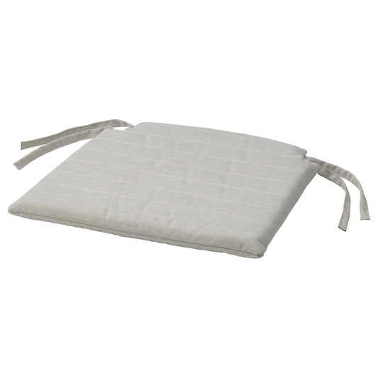 NORDVIKEN Chair pad, beige, 44/40x43x4 cm