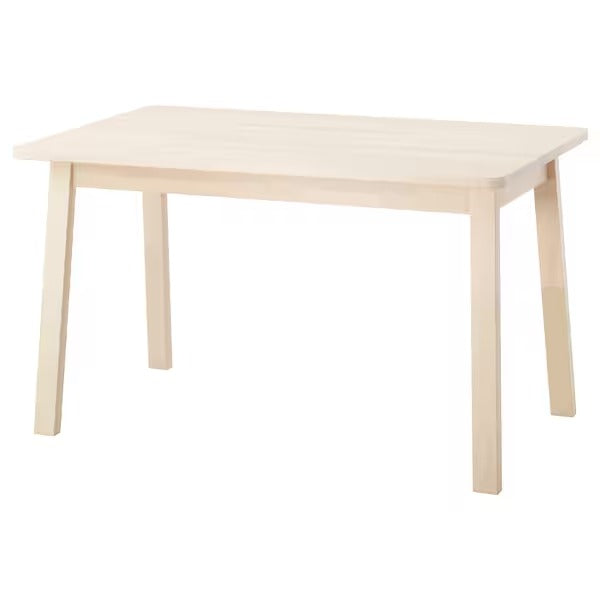 NORRÅKER Table, birch, 125x74 cm