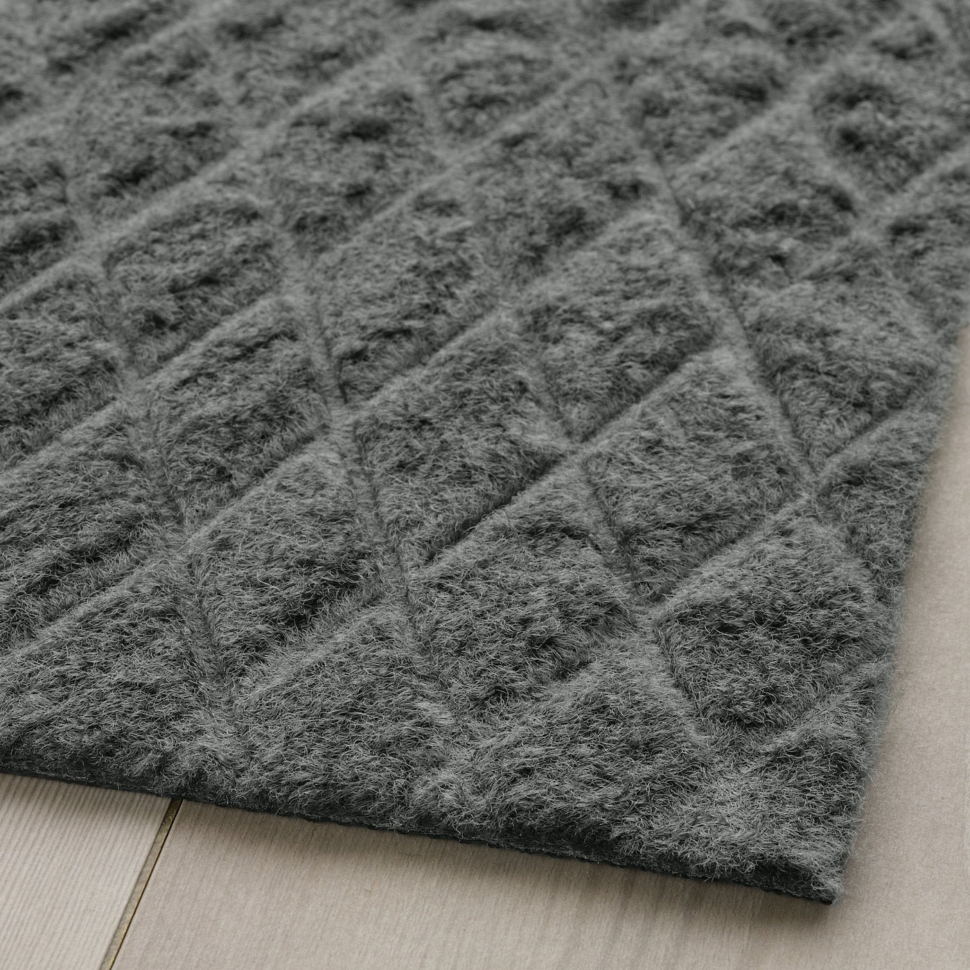 ÖSTERILD Door mat, indoor, dark grey, 60x90 cm