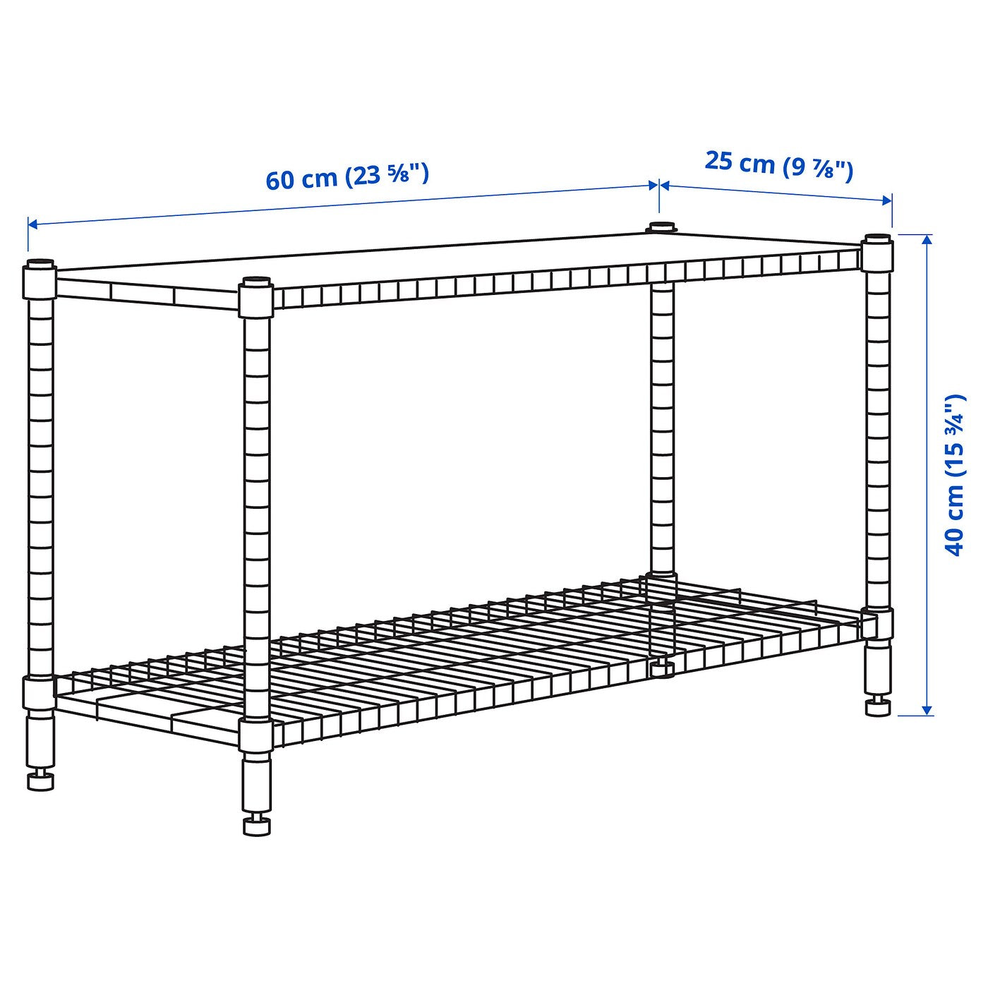 OMAR 1 shelf section, bamboo, 60x25x40 cm