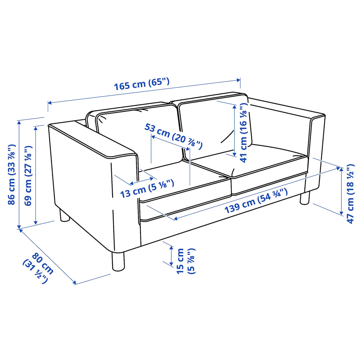 PÄRUP 2-seat sofa, Gunnared dark grey