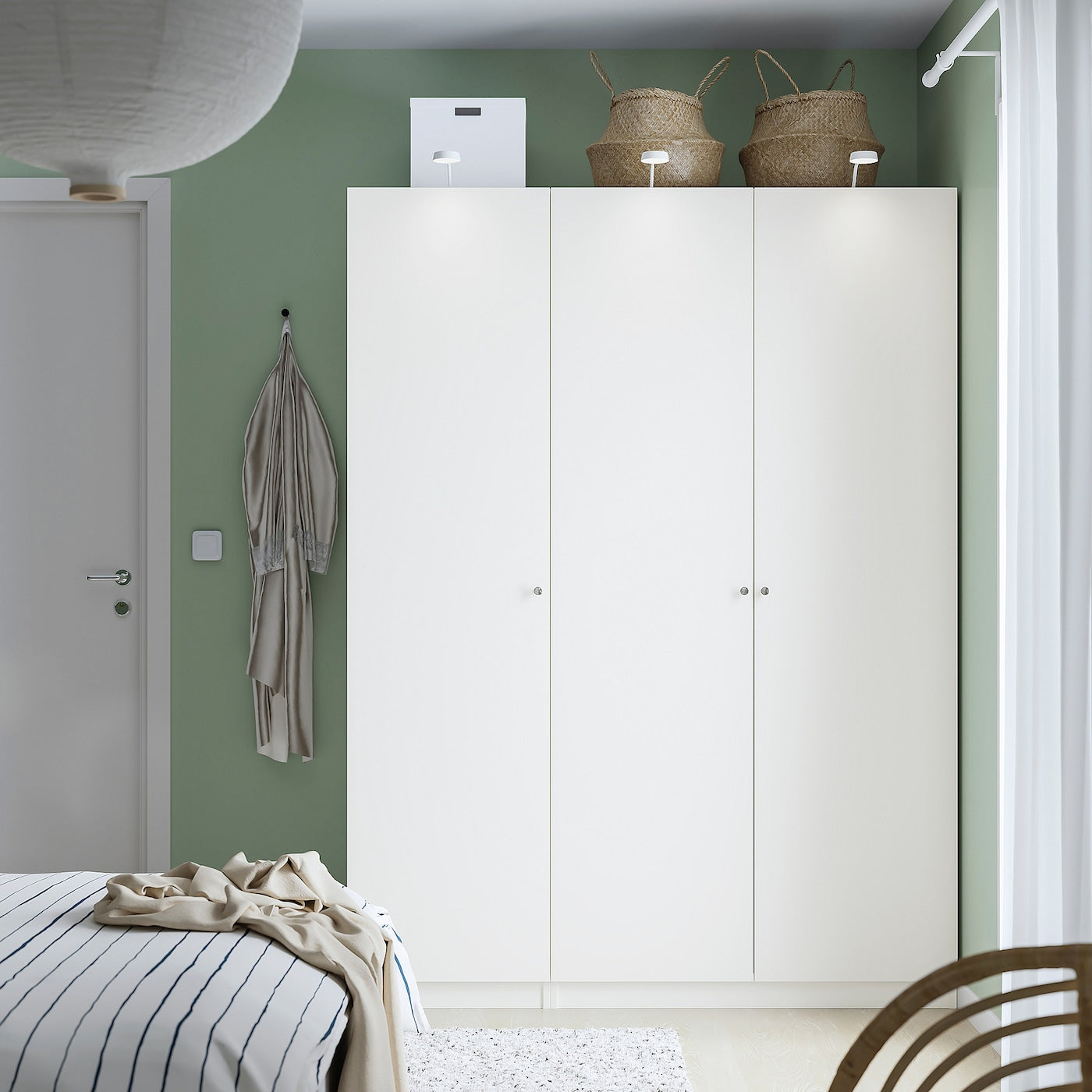 PAX / FORSAND Wardrobe combination, white/white, 150x60x201 cm