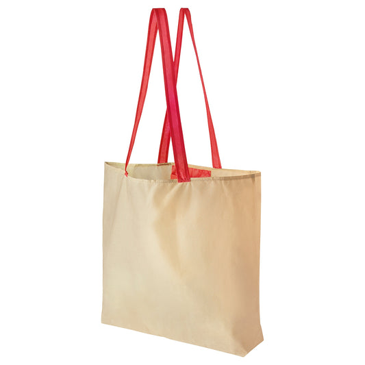 PLANTERING Carrier bag, light brown/red, 45x36 cm