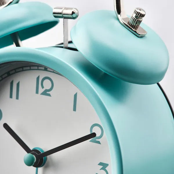 PLIRA Alarm clock, turquoise, 10 cm