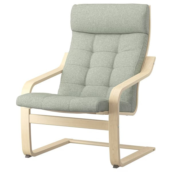 POÄNG Armchair, birch veneer/Gunnared dark grey