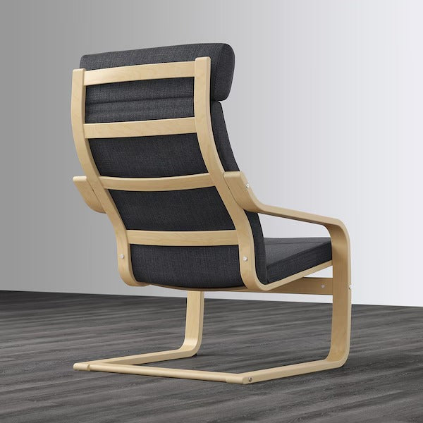 POÄNG Armchair, birch veneer/Hillared anthracite