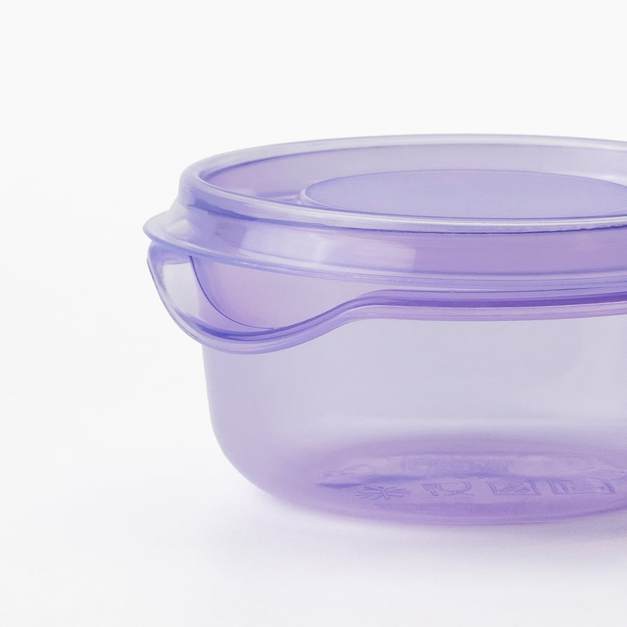 PRUTA Food container with lid, lilac, 70 ml